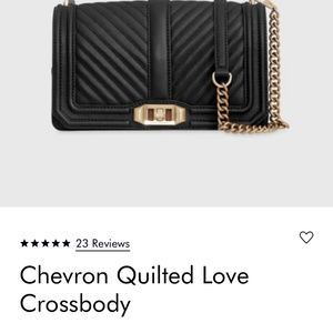 Rebecca Minkoff Black Quilted Love Leather Crossbody